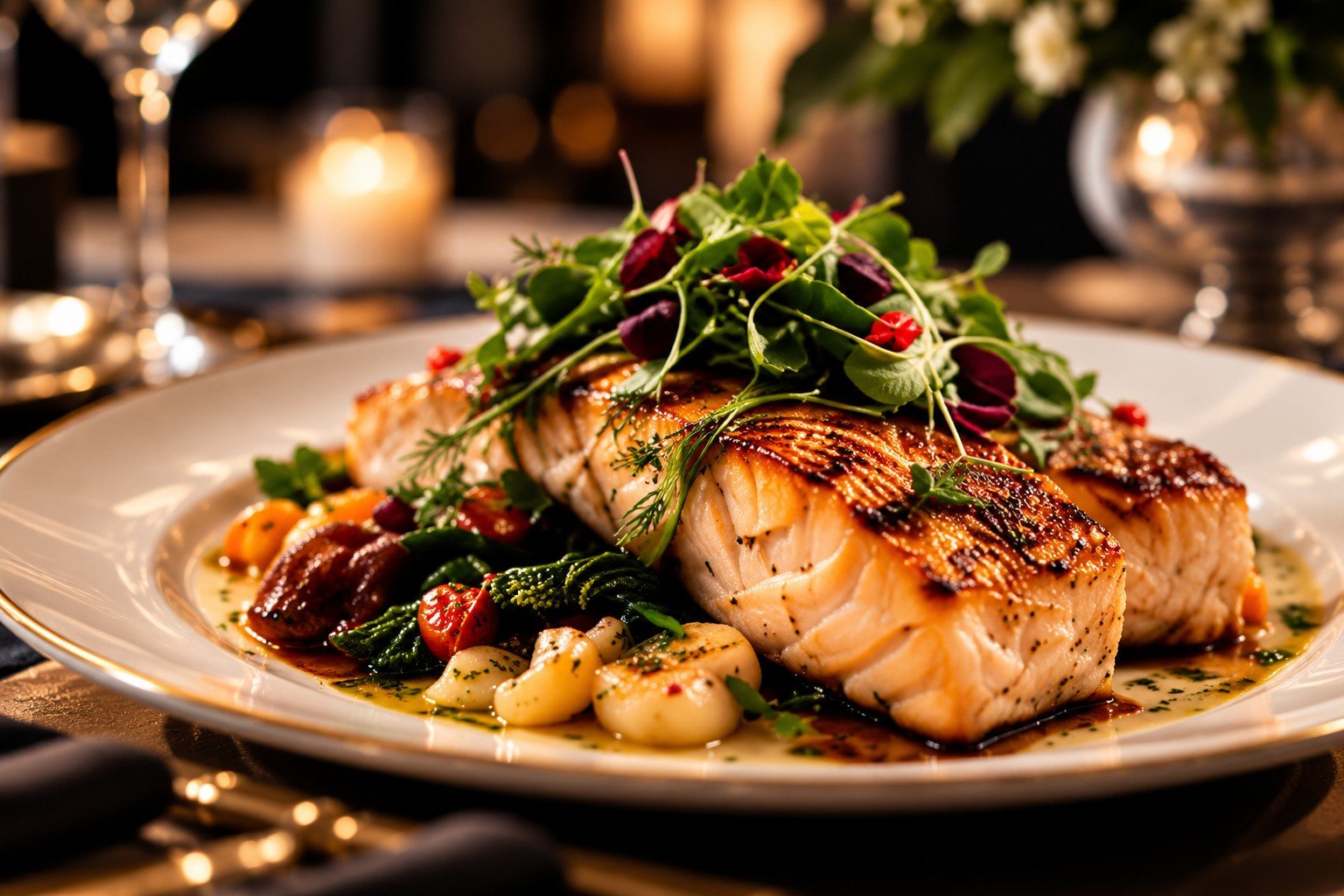 Formal menu dish