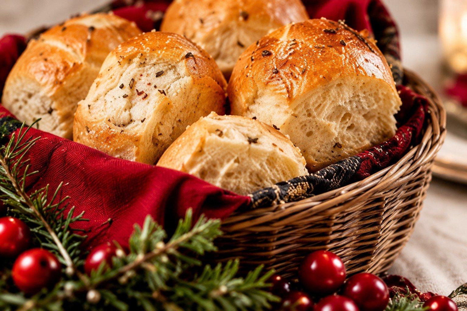 Holiday dinner rolls