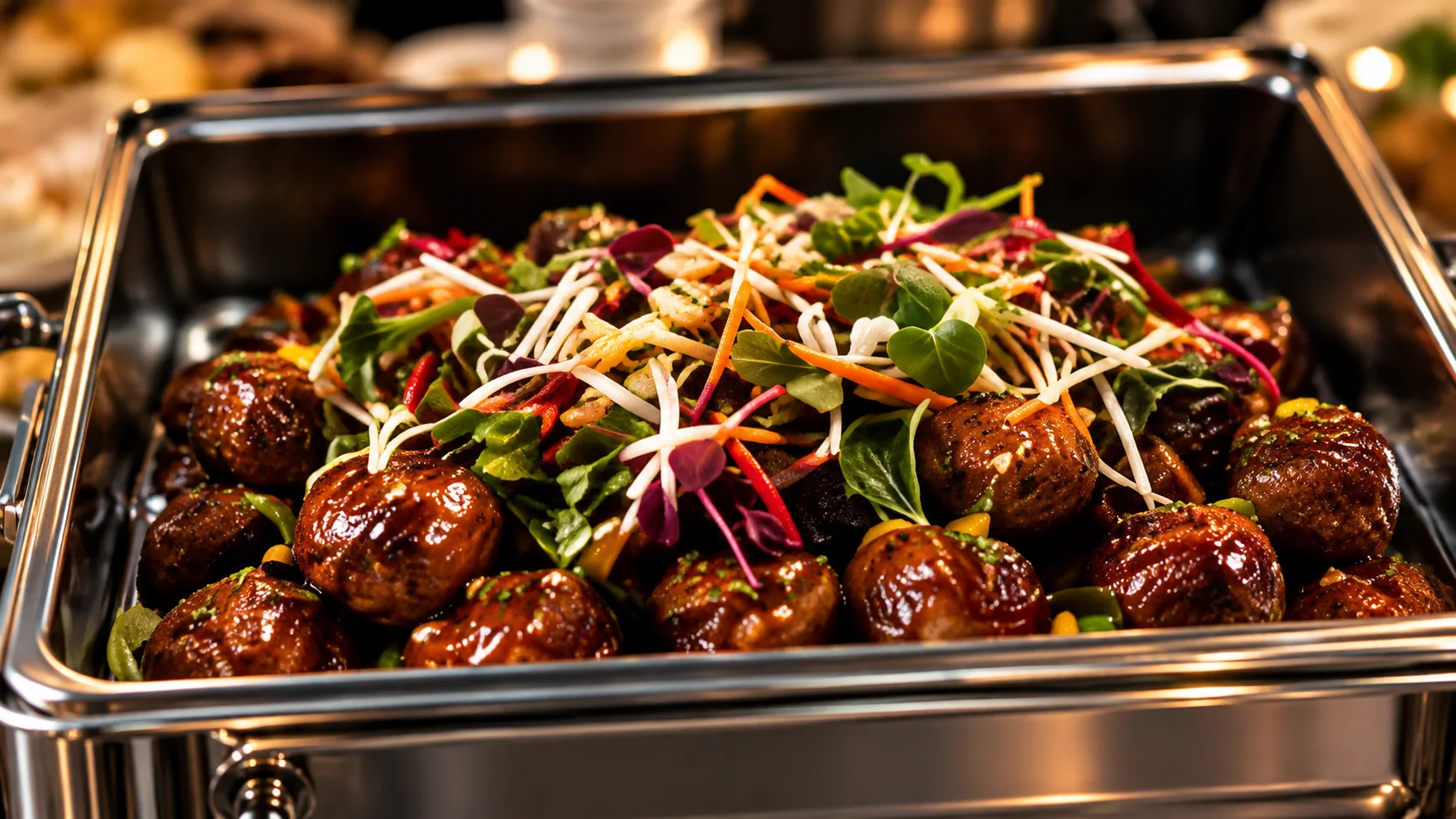 Corporate catering chafing dish